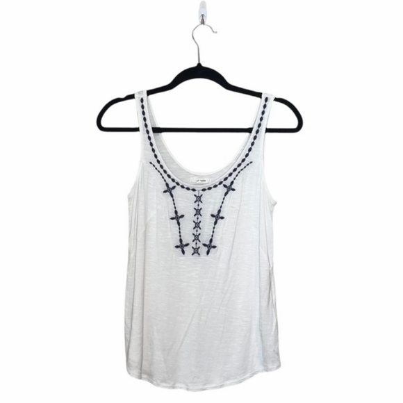 Maurices Small Navy and White Nautical Tank Top - Picture 1 of 7